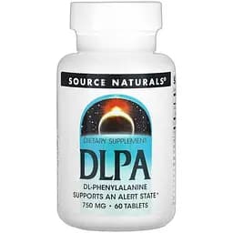 Амінокислота Source Naturals DLPA 750 мг 60 таблеток