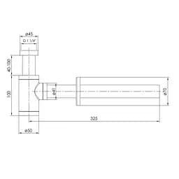 Сифон для умивальника Imprese Brenta ZMK071901600 хром - мініатюра 2