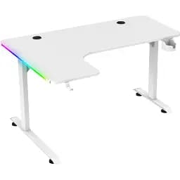 Комп'ютерний ігровий стіл GT Racer T-1217 [160x60-100x73] White [123416]