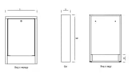 Шафа колекторна зовнішня Gorgiel SGN-4 845х580х110 мм 30412 - мініатюра 2