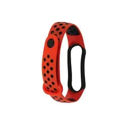 Силіконовий ремінець для фітнесу браслета XiaomiXiaomi Smart Band 5 6 7 Orange Black Sport Помаранчевий Чор Спортивний