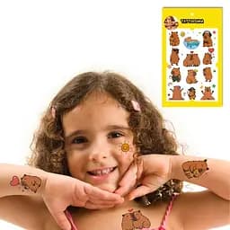 Тату тимчасове в наборі Капібара Tattooshka LB-197 Різнокольоровий shop (4829000018664) - мініатюра 2