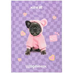 Щоденник шкільний Kite Studio Pets 170х238 мм фіолетовий (SP25-262-2)