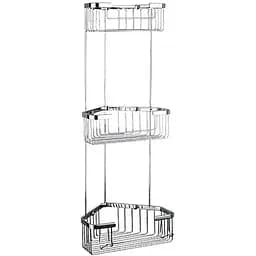 Полка угловая Frap F351-2, 3-х ярусная 240x570 мм Нержавеющая сталь, Хром