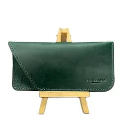Шкіряний чохол для окулярів Зелений Crazy Horse - мініатюра 6