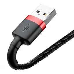 Кабель Baseus Cafule Lightning 2.4A (1m) red/black (CALKLF-B19) - мініатюра 3