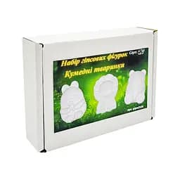 Гіпсові фігурки для декорування "Кумедні тваринки" GipsOk gips006, 3 фігурки - мініатюра 2
