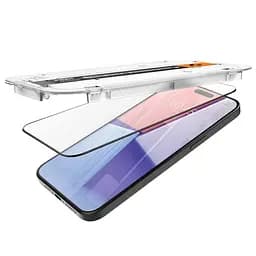 Захисне скло Spigen Glass tR EZ Fit HD FC Black для iPhone 15 Pro (AGL06899) - мініатюра 5
