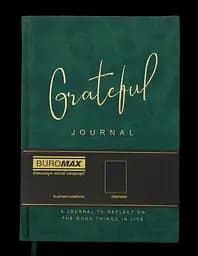 Блокнот діловий Buromax Grateful А5 96 арк. без лініювання обкладинка штучна шкіра зелений (BM.295019-04) - мініатюра 2