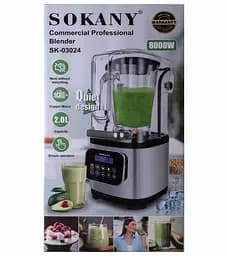 Блендер стаціонарний Sokany SK-03024 із чашею 2 л та звукоізоляцією, сталь Sokany SK-03024 - мініатюра 10