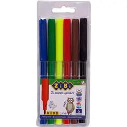 Фломастери ZiBi Kids Line на водній основі 6 кольорів (ZB.2801)