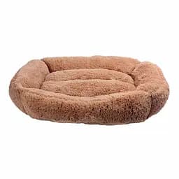 Лежак плюшевий для собак Milord BROWNIE XL 95x70x2 см (коричневий)