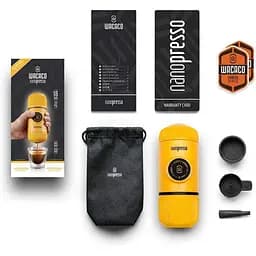 Портативна еспресо-кавоварка Wacaco Nanopresso жовта, механічна, для меленої кави - мініатюра 5