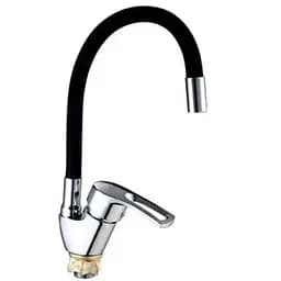 Смеситель для кухни Mixxus YUB4-181 с черным силиконовым изливом MI6481 Хром