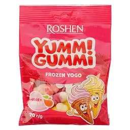 Цукерки желейні Roshen Yummi Gummi Frozen Yogo 70 г (907934)