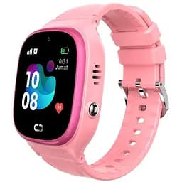 Детские умные смарт-часы Lemfo D05 с SIM картой 4G GPS трекером прослушкой и кнопкой SOS Розовый
