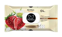 Влажные салфетки Papilion Клубника, 64 шт.