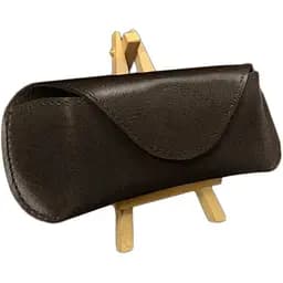 Кожаный чехол для очков BlankNote Краст с клапаном на магните Темно-коричневый 