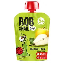 Пюре фруктовое Bob Snail Яблоко-Груша, пастеризованное, 90 г