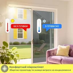 Дзеркальна сонцезахисна плівка для вікон Срібло 600х10000х0,08мм SW-00002719 - мініатюра 5