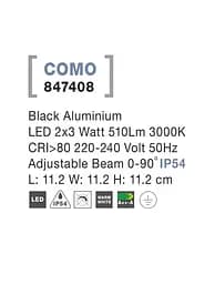 Вуличний світильник NOVA LUCE COMO 847408 - мініатюра 3