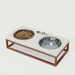 Hollky Base S — миски на подставке для маленьких собак и кошек (2 × 0,45 л)