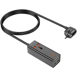 Зарядний пристрій фільтр подовжувач Hoco AC10A 65 Вт чорний