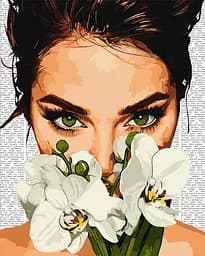 Набір для розпису по номерах "Барвиста поезія: Орхідея" Ideyka 40х50 см КНО8596