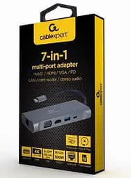 USB-Хаб Cablexpert USB-C 7-in-1 (A-CM-COMBO7-01) - мініатюра 2