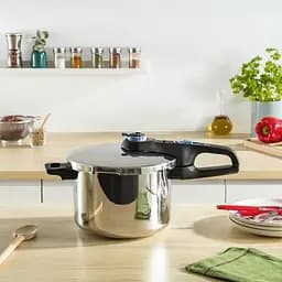Скороварка Tefal Secure Trendy 4л з паровим кошиком нержавіюча сталь пластик kuh0014753 - мініатюра 8