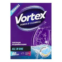 Таблетки для посудомийної машини Vortex All in One 60 шт.  - мініатюра 7