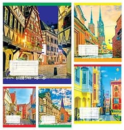 Зошити учнівські 24 аркуша клітинка Тверда Місто, 20 шт. в упаковці