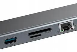 Мультипортовий адаптер USB Хаб Baseus Enjoyment Series Type-C Notebook PD/HDXiaomi*2/VGA/RJ45/SD/TF/USB*3/Adapter CATSX-G0G Dark Grey - мініатюра 7