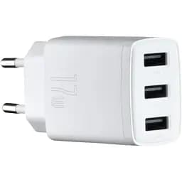 Мережевий зарядний пристрій Baseus Compact Charger 3U 17W EU Білий