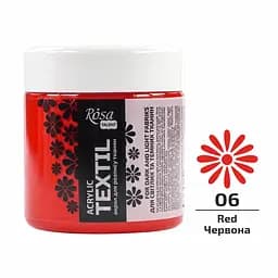 Фарба для тканини червона (06) 150 мл Rosa Talent