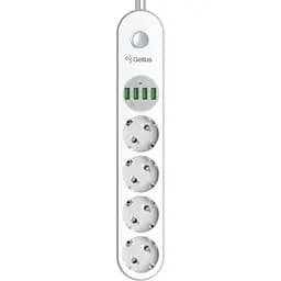 Подовжувач Gelius Pro PowerStrip G-Power GP-PS-001 4 ports 220 V/4 USB 3.4 A 2 m White - мініатюра 4