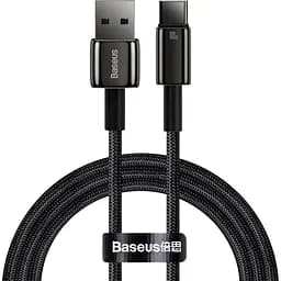 Кабель Baseus Tungsten Gold USB-A to USB-C 1 m Black (CAWJ000001) [106122]