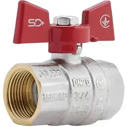 Кран кульовий Thermo Alliance Standart 3/4" ВВ прямий, PN40, метелик SD602NW20PN40