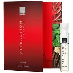 Листівка з пробним зразком Туалетної води Avon Attraction Instinct для Нього 0.6 мл (494693273)