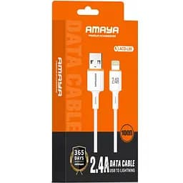 Дата кабель Amaya L66 USB to Lightning 2.4A (1m) White - мініатюра 2