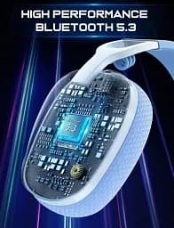 Бездротові ігрові навушники Onikuma B2 Bluetooth гарнітура для геймерів з мікрофоном White Blue (19115) - мініатюра 6