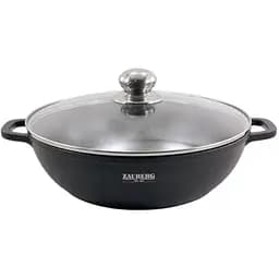 Кастрюля мелкая Zauberg со стеклянной крышкой 4.1 л (000033614)