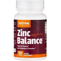 Вітаміни та мінерали Jarrow Formulas Vegan Zinc Balance, 100 капсул