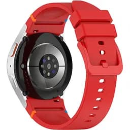 Ремінець для Samsung Galaxy Watch 4 44mm - червоний ширина кріплення 20мм силікон Watchbands Seven (W49-6WB21338935)