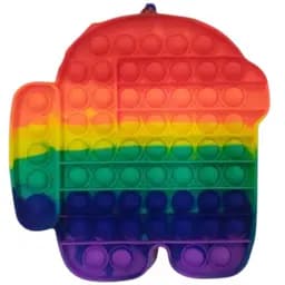 Сенсорна іграшка Pop it антистрес 20 см Among us амонг ас великий XXL райдужний різнокольоровий