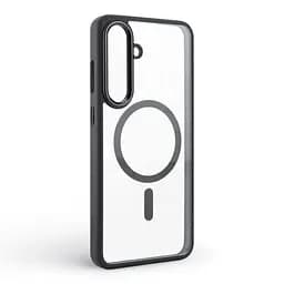 Чехол Samsung Galaxy S25 FE 5G, Unit MagSafe, черный, прозрачный, магсейф, противоударный, магнитный, панель-накладка с поддержкой MagSafe, с поддержкой беспроводной зарядки, TPU+PC, защита всего корпуса, ударопрочный, ArmorStandart (ARM89156) - мініатюра 2