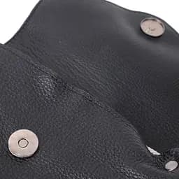 Жіноча шкіряна сумка з трикутним клапаном Vintage 22254 чорна - мініатюра 6