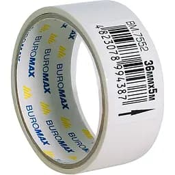 Клейка стрічка Buromax двохстороння на паперовій основі 36 мм х 5 м (BM.7552) - мініатюра 2