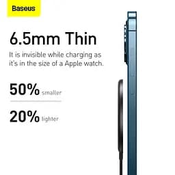 БЗУ BASEUS Simple Mini Magnetic (suit for Iphone 12 with Type-C cable 1.5m) белое - мініатюра 4
