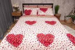 Підковдра Moon&Star Бязь Gold Люкс Petal Heart Полуторна Євро 160x220 см - мініатюра 2